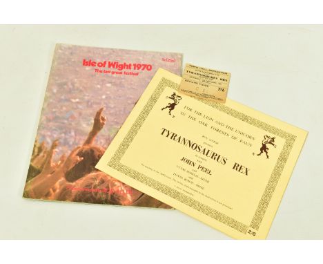 POP MUSIC MEMORABILIA, a rare 1969 Concert Programme featuring TYRANNOSAURUS REX, JOHN PEEL, VYTAS  SERELIS and DAVID BOWIE -