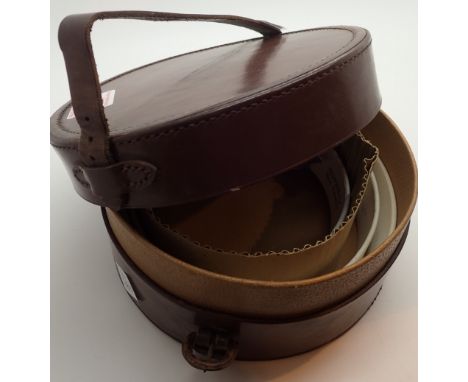 Vintage leather collar box with celluloid collars