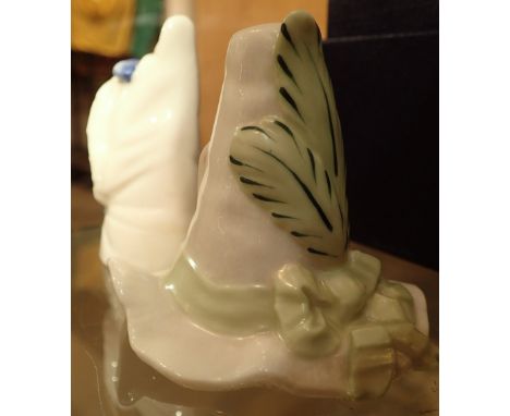 Two Royal Worcester candle snuffers Bonnet and Old Hag