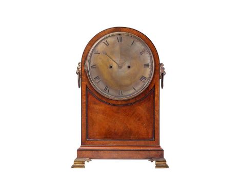 Gravell & Tolkien of London, a Regency mahogany 8-day twin fusee bracket clock, the movement with chiming the quarters on two
