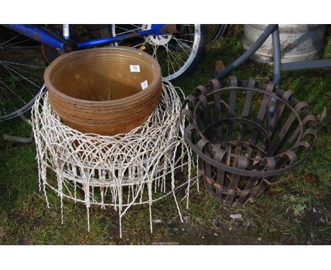 A lawn edging, fire pit grate, flower pot, etc.