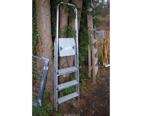 An Aluminium step ladder.
