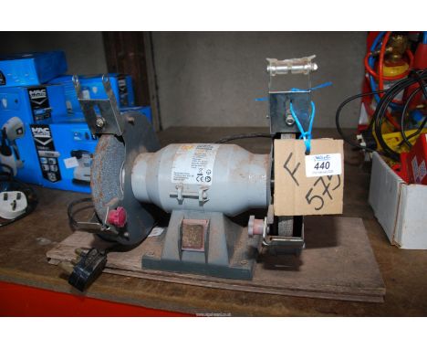 A bench grinder.
