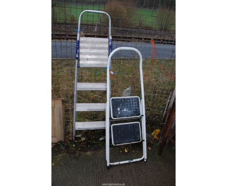 Two step ladders.