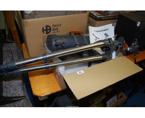 A Celestron Astro Master telescope, 114EQ.
