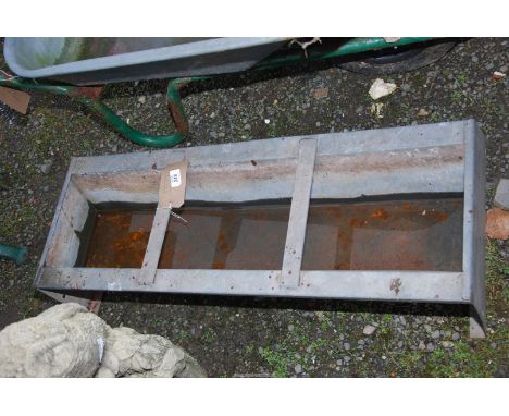 A galvanised trough, 3' wide x 13".