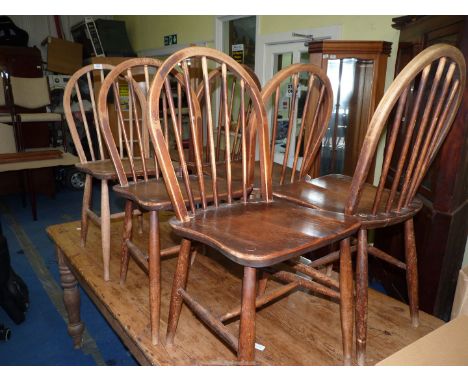 A set of six "Ercol" Windsor dining/kitchen Chairs.
