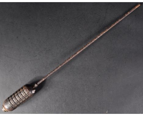 An original WWI First World War Imperial Germany Army M14 Rifle Grenade. The grenade of cylindrical form with brass end plug,