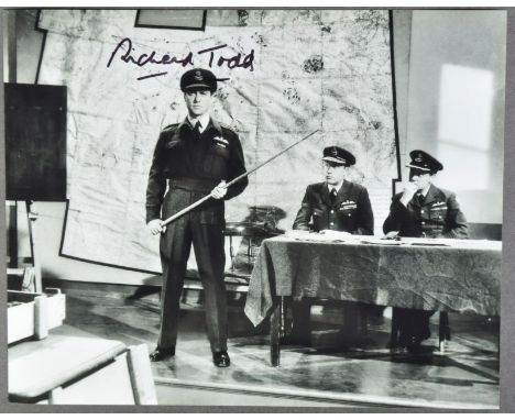 The Lancaster Bomber - The Dam Busters - Richard Todd (1919-2009) - A black and white photograph depicting a scene from ' The