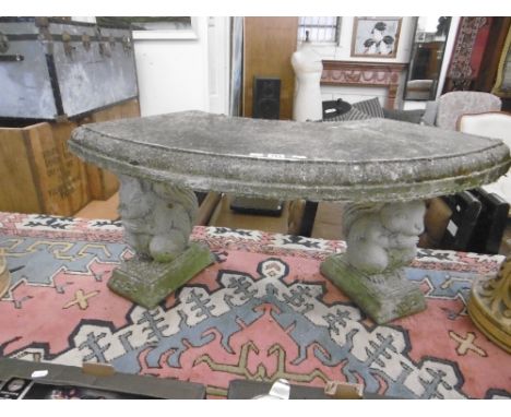 CONCRETE GARDEN BENCH