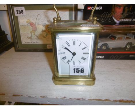 BRASS CARRIAGE CLOCK