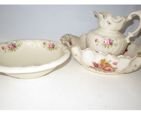 Large Victorian basin together with wash bowl &amp; basin 
