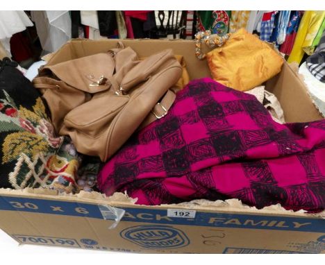 A quantity of vintage and other fabric items.