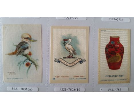 PHILLIPS, medium &amp; large silks, mainly Phillips, inc. Flags, Old Masters, Barribal (1), Ceramic Art, Birds, heraldic, Iri