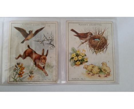 PLAYERS, large, complete (6), inc. A Nature Calendar, Aviary &amp; Cage Birds, British Butterflies, Architectural Beauties, A