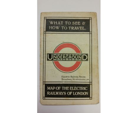 TRANSPORT, first Macdonald Gill London underground map, dated 1920, small split to two folds, G