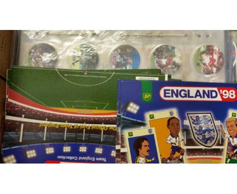 FOOTBALL, selection, inc. Panini albums, Sainsbury, BP, Merlin, Esso, Snickers caps, Barratt Postcards, Shoot, Wagon Wheels, 