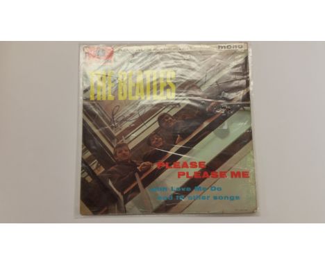 POP MUSIC, signed LP cover by Paul McCartney, Please Please Me, to cover, first name only, apparently signed at LIPA, VG