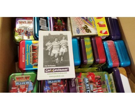 FOOTBALL, modern, inc. complete, part sets &amp; odds, empty tins &amp; retail boxes; Cash Card Worldwide Glasgow Celtic (14)