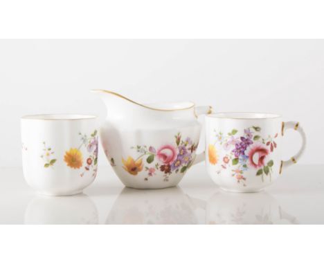 Royal Crown Derby, "Posies" six coffee cans, saucers and milk jug and sugar bowl, (14).