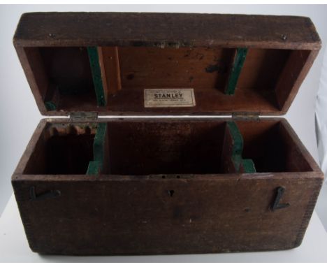 Stanley Great Turnstil, Holborn, London,  a bronzed metal patent surveyor's level, No. 24004, length 42cms, on a wooden tripo