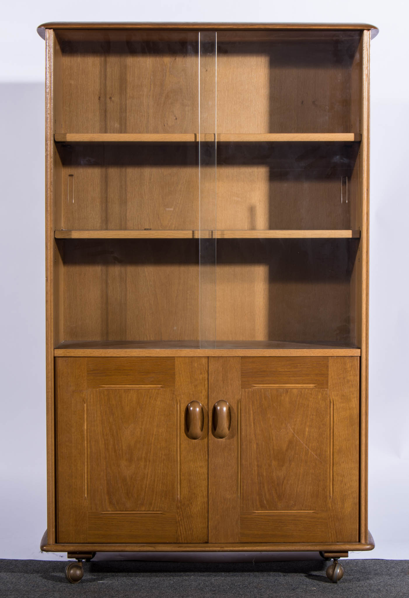 Beech Bookcase With Gl Doors Furniture Ideas An Ercol Blonde Beech Bookcase Cabinet Sliding Gl Doors