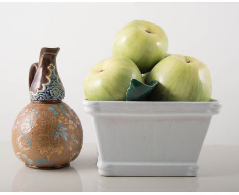 Doulton Lambeth slater ware ewer, pair of Clarice Cliff "My Garden" vases, plus a quantity Carltonware table ware, etc, (1 bo