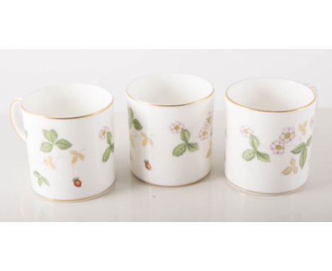 Wedgwood "Wild Strawberries" six coffee cups and saucers.