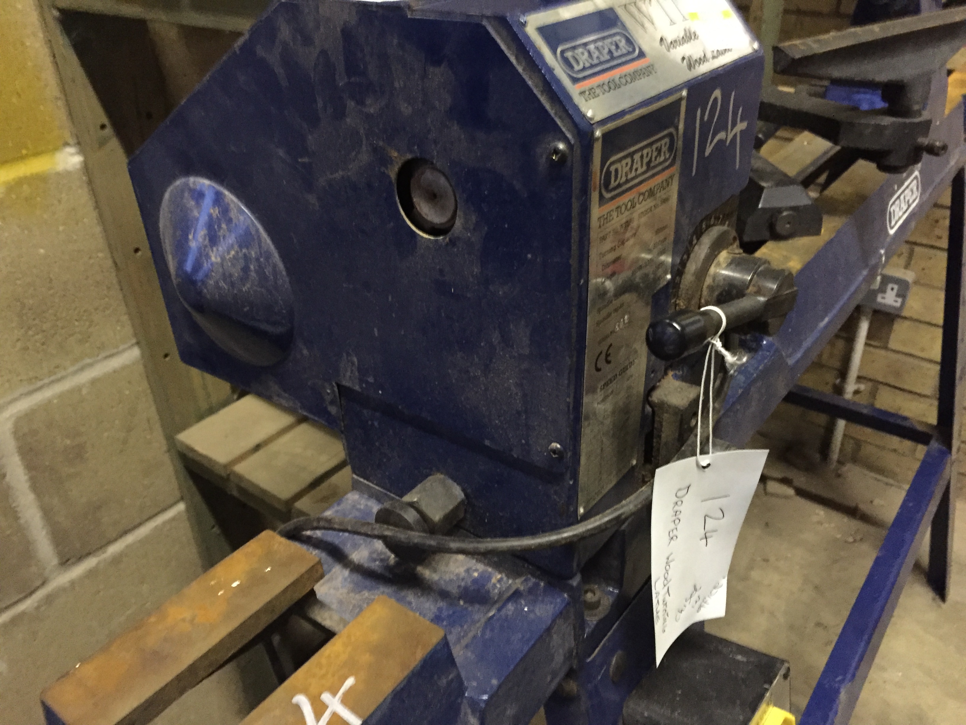 DRAPER WOOD TURNING LATHE MODEL WTL90. LOCATION CAMBRIDGE, UK