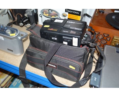 A Videomatic VHS recorder in carrying case