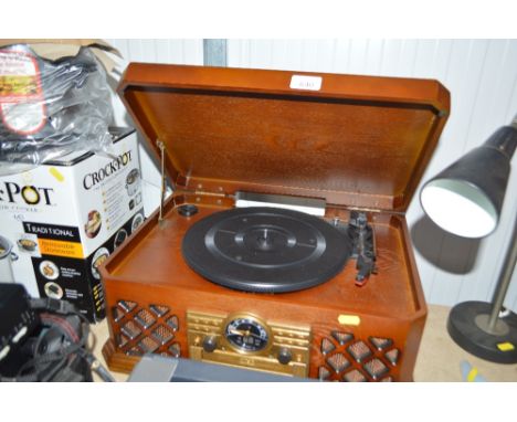 A retro style record/CD player