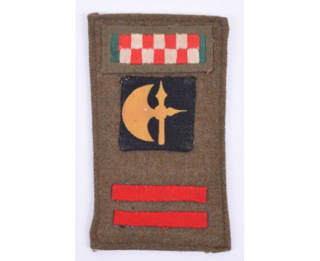 WW2 78th Division 36th Infantry Brigade 8th Battalion Argyll & Sutherland Highlanders Battle Dress Combination Insignia, embr