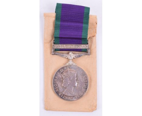 Elizabeth II General Service Medal 1962-2007 Royal Regiment of Fusiliers, medal with single clasp Northern Ireland, awarded t