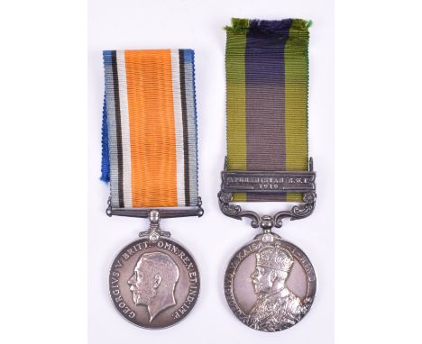 Indian Army Great War & Afghanistan North West Frontier 1919 Officers Medal Pair and Photograph Album, 1914-18 British war me