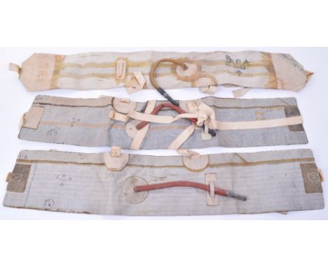 WW2 British D-Day Life Preserver Belt in rubberised canvas material with inflation tube. Clear 1944 date. Accompanied by anot