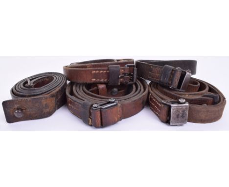 WW2 German MP40 Machine Gun Leather Sling, in black leather with waffen ampt stamp MP 40 and COX 43. Complete with steel clip