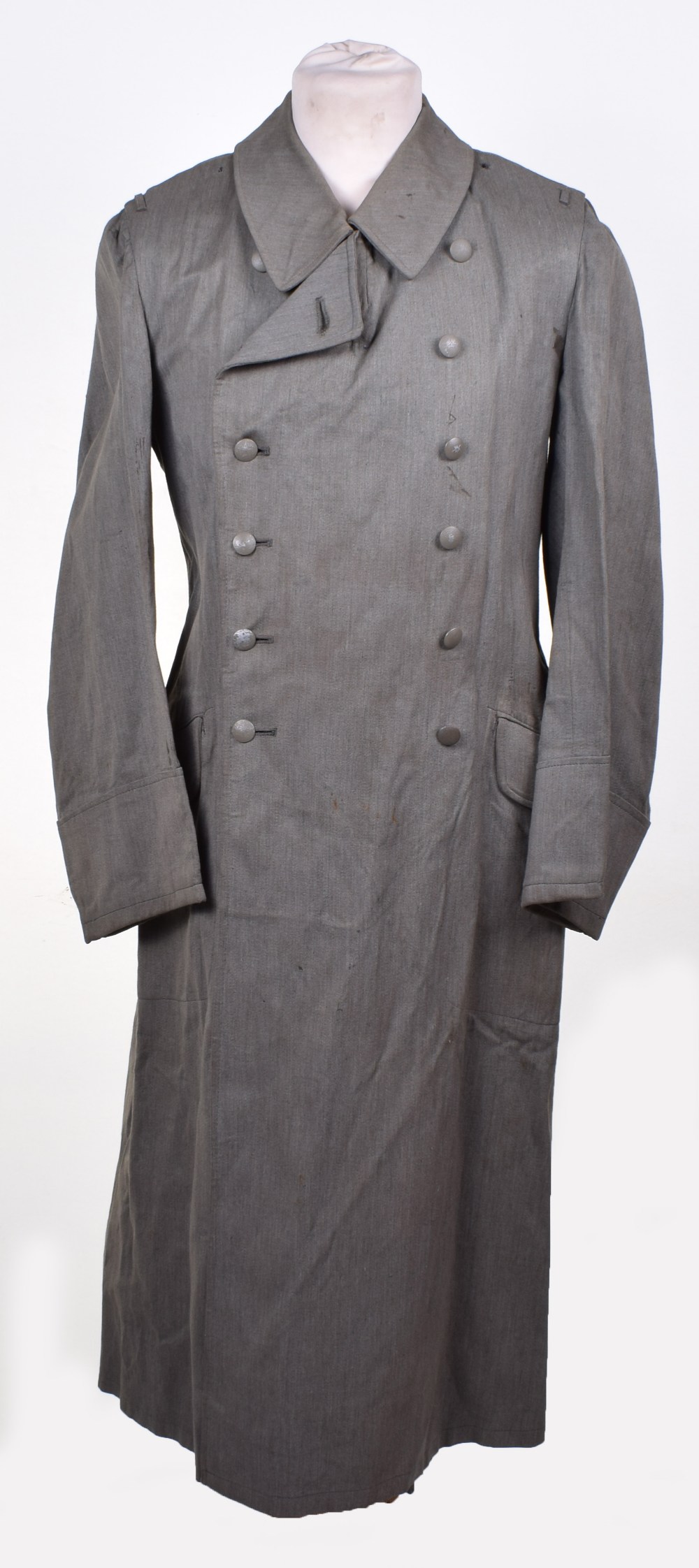 German Army / Feldgendarmerie Officers Coat, long herringbone twill ...