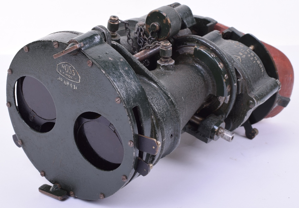 Pair of WW2 7x50 Gunsight Binocular by Ross London, retaining all of