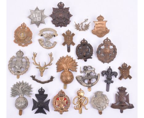 Selection of Territorial & London Regiments Cap Badges, including cast 4th and 5th battalion Somerset Light Infantry, brass E