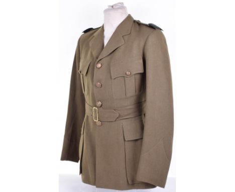 WW2 British War Correspondents Service Dress Uniform, standard four pocket service dress tunic with bullion embroidered slip 