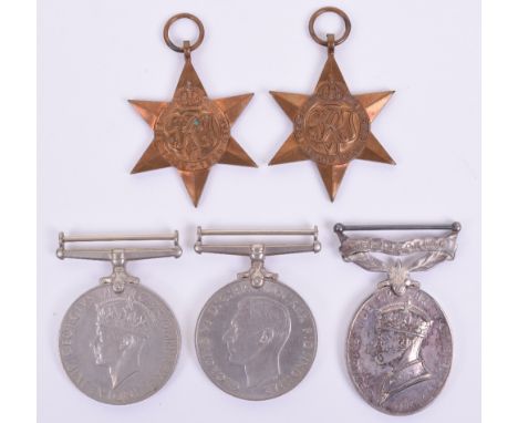 WW2 Territorial Medal Group of Five Royal Electrical and Mechanical Engineers, consisting of 1939-45 star, France and Germany