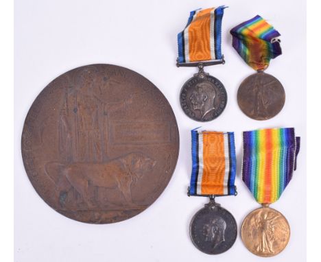 Great War Father and Son Medal Groups 20th (5th City Pals) Battalion Manchester Regiment & Machine Gun Corps, groups consisti