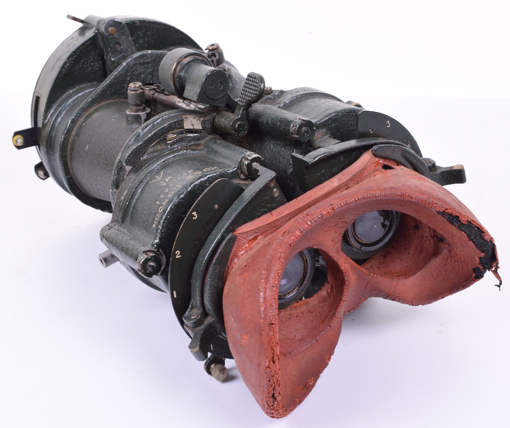 Pair of WW2 7x50 Gunsight Binocular by Ross London, retaining all of their original green paint f