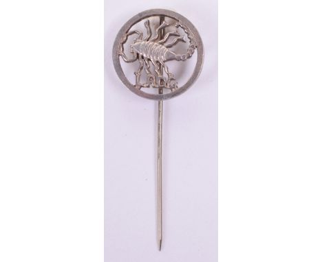 WW2 Long Range Desert Group (L.R.D.G) Stick Pin, fine quality Sterling Silver stick pin in the design of the regimental cap b