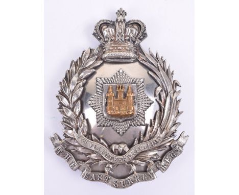 Victorian 4th Volunteer Battalion East Surrey Regiment Officers Cross Belt Plate, fine quality officers cross belt plate bein