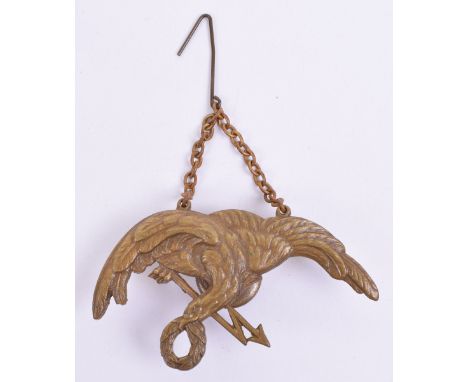 WW2 Polish Air Force Air Gunner / Radio Operator Badge, complete with the original chain. Badge has screw back post fitting a