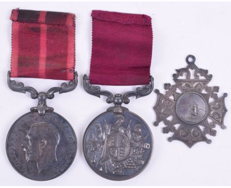 Victorian Army Long Service Good Conduct and George V Meritorious Service Medal Pair Lancashire Fusiliers, 3rd type Victorian