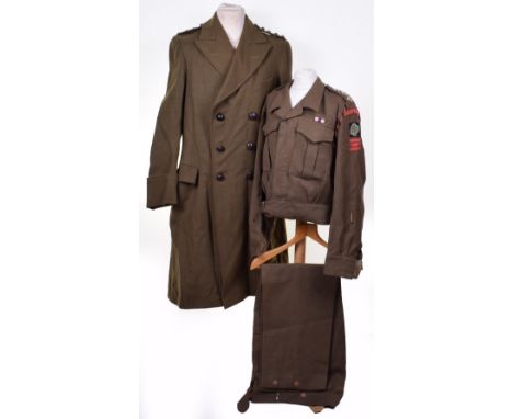 Uniform Grouping of Captain J C B Ellis 2/5th Leicestershire Regiment, Awarded an Immediate Military Cross for an Action on 9