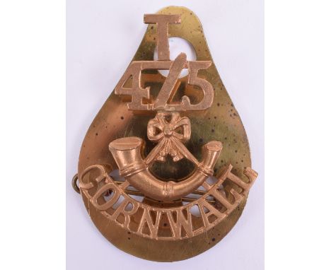 Scarce Post 1921 4th / 5th Territorial Battalion Duke of Cornwall Light Infantry Shoulder Title, brass T/4/5/CORNWALL with st