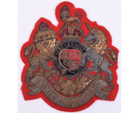 Post 1902 Foot Guards Regimental Sergeant Majors Rank Badge, large pattern example being heavily embroidered bullion wire Roy